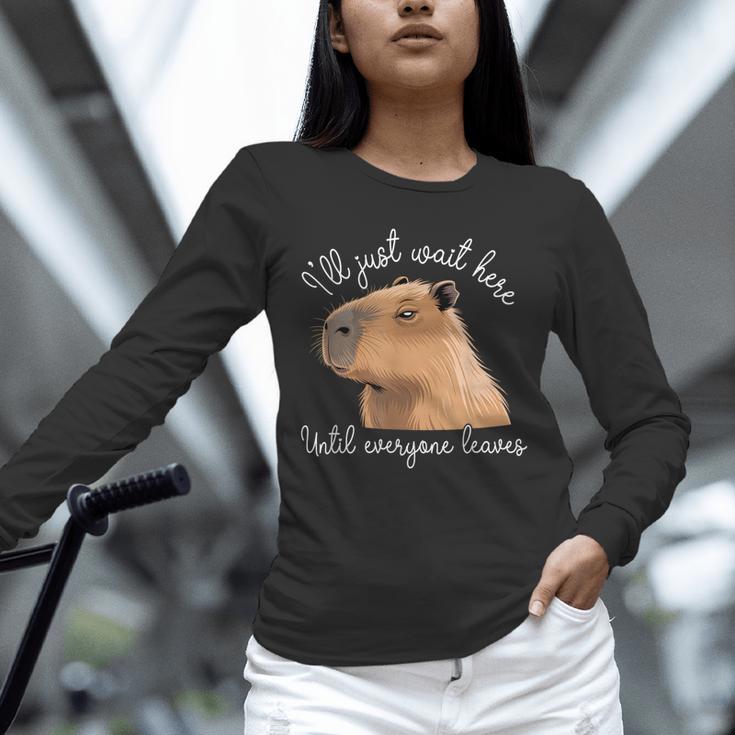 Antisocial Introvert Capybara Sarcastic Humor Unisex Long Sleeve T-Shirt Antisocial Introvert Capybara Sarcastic Humor Unisex Long Sleeve T-Shirt