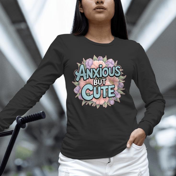 Anxious But Cute Introvert Floral Social Anxiety Unisex Long Sleeve T-Shirt Anxious But Cute Introvert Floral Social Anxiety Unisex Long Sleeve T-Shirt