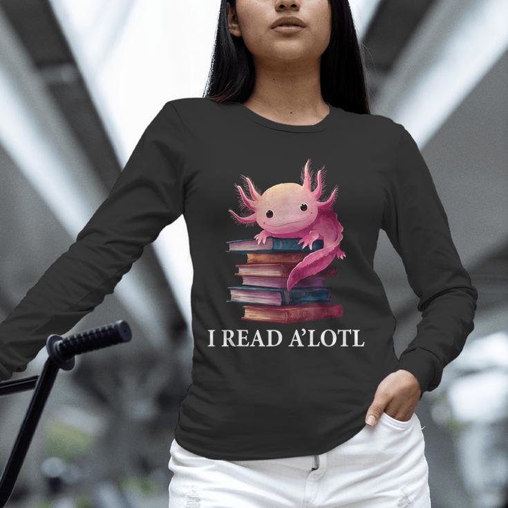 Axolotl Book Lover Librarian Reading Library Readers Unisex Long Sleeve T-Shirt