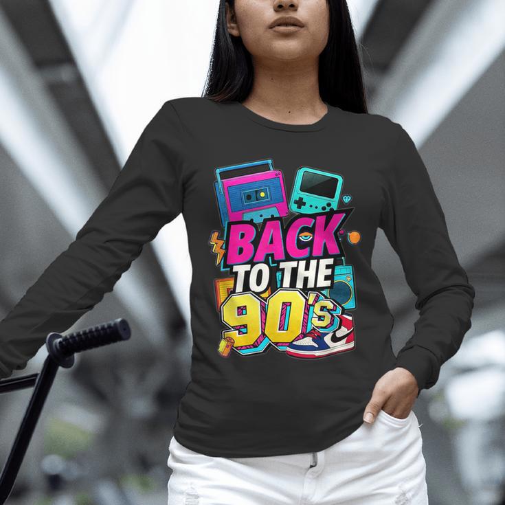 Back To The 90s Nostalgia Cassette Game Console Boombox Unisex Long Sleeve T-Shirt