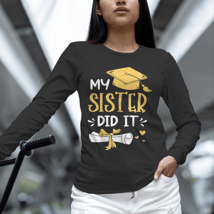 Back To School My Sister Did It Graduation Proud Sister Graduated Female X-Small Unisex Long Sleeve T-Shirt