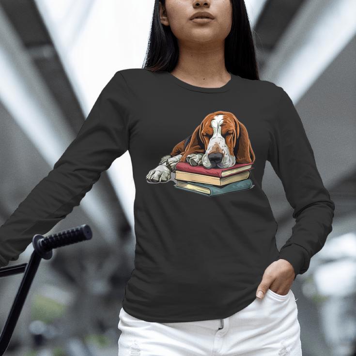 Basset Hound Books Dog Breed Graphic Unisex Long Sleeve T-Shirt Basset Hound Books Dog Breed Graphic Unisex Long Sleeve T-Shirt