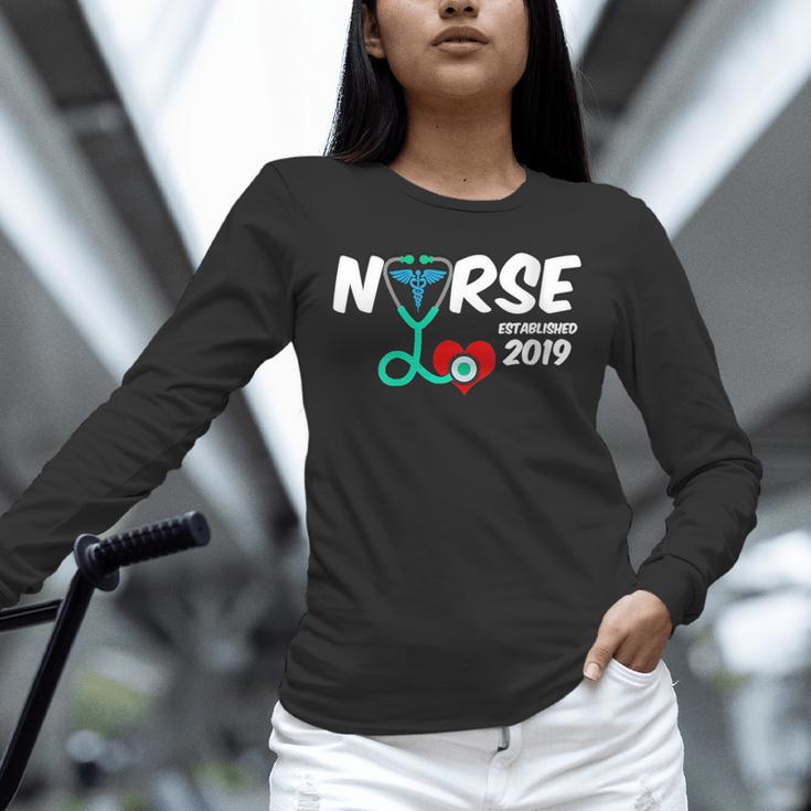 Best Nurse Graduation- RN Nurse Established 2019 LPN Unisex Long Sleeve T-Shirt