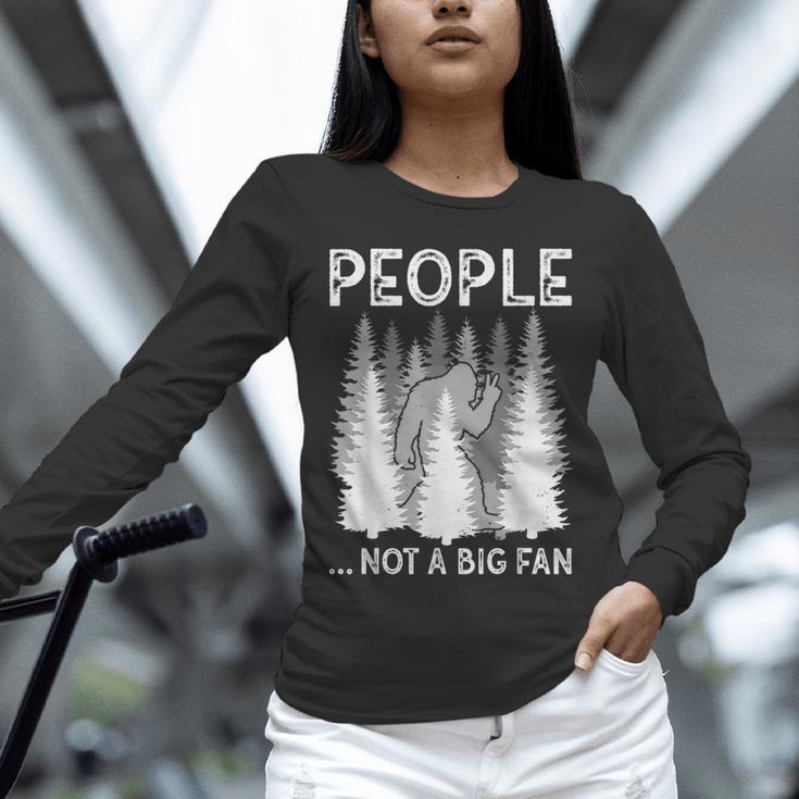 Bigfoot People Not a Big Fan Sasquatch Introvert Unisex Long Sleeve T-Shirt