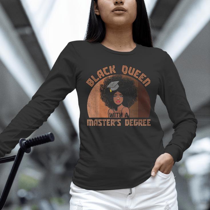 Black Queen With a Masters Degree Melanin Girls Graduation Unisex Long Sleeve T-Shirt