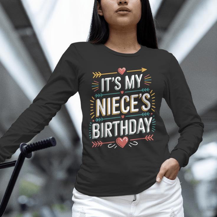 Boho Nostalgia It's My Niece's Birthday Women Kids Unisex Long Sleeve T-Shirt Boho Nostalgia It's My Niece's Birthday Women Kids Unisex Long Sleeve T-Shirt