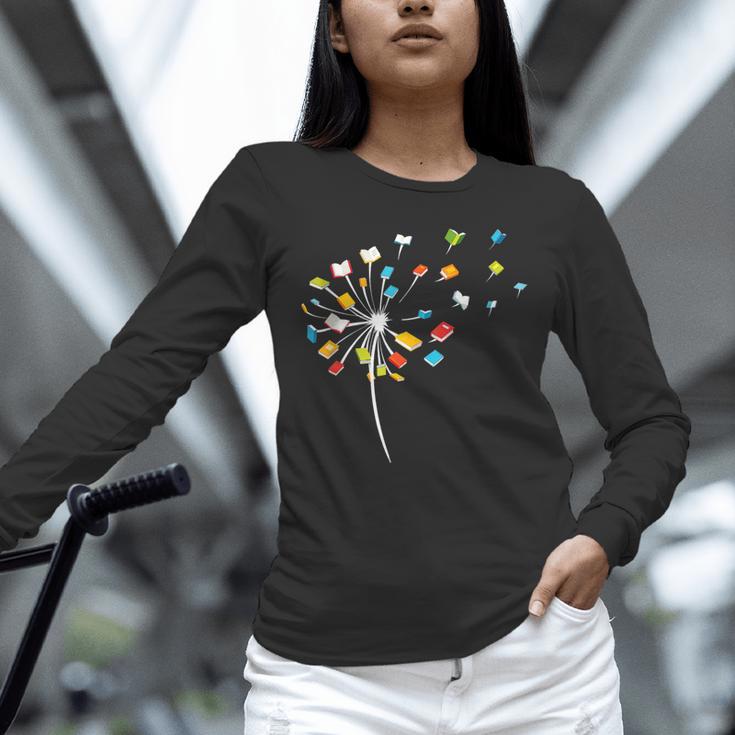 Book Dandelion Reading Lover Bookworm Bookish Librarian Read Unisex Long Sleeve T-Shirt