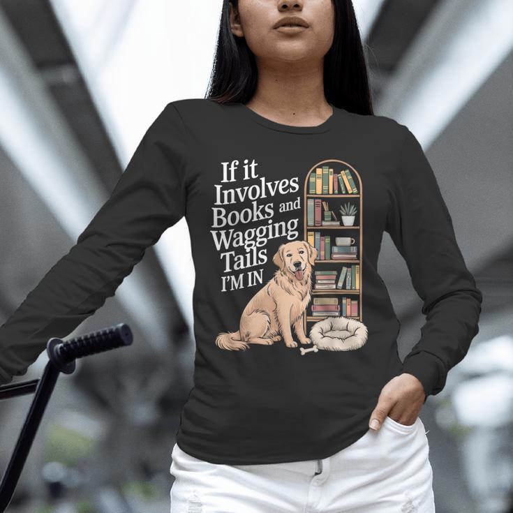 Book And Dog Lover Bookworm Reader Book Lover Unisex Long Sleeve T-Shirt