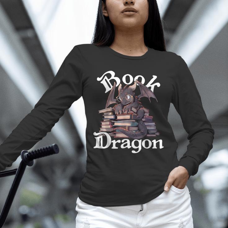 Book Dragon Book Lover Bookworm Book Reader Librarian Unisex Long Sleeve T-Shirt Book Dragon Book Lover Bookworm Book Reader Librarian Unisex Long Sleeve T-Shirt