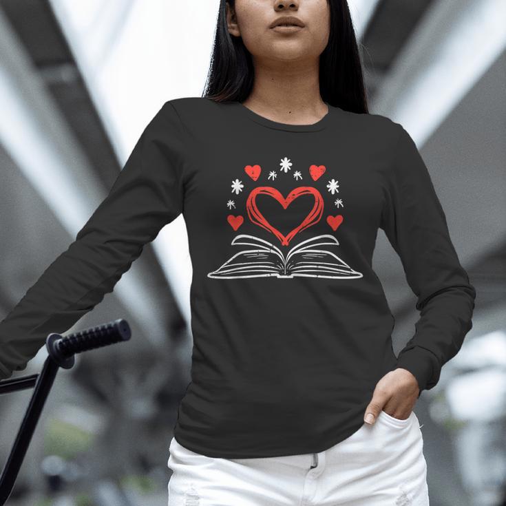 Book Heart Read Book Reading Librarian Men Women Kids Unisex Long Sleeve T-Shirt