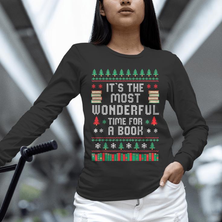 Book Lover Christmas Reader Ugly Sweater Tee Xmas New Year Unisex Long Sleeve T-Shirt Book Lover Christmas Reader Ugly Sweater Tee Xmas New Year Unisex Long Sleeve T-Shirt
