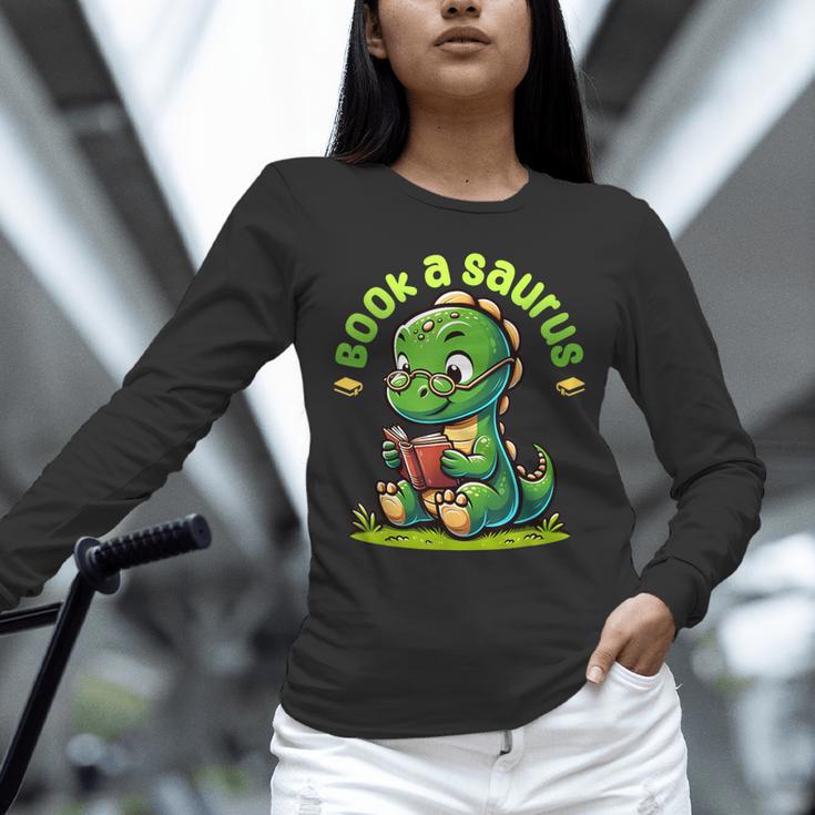 Book A Saurus Bookasaurus Dinosaur Book Girls Boys Toddler Unisex Long Sleeve T-Shirt Book A Saurus Bookasaurus Dinosaur Book Girls Boys Toddler Unisex Long Sleeve T-Shirt
