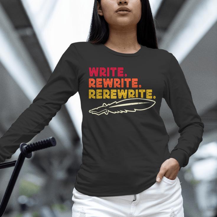Book Writer Quote Author Journalist Rewrite Novelist Unisex Long Sleeve T-Shirt Book Writer Quote Author Journalist Rewrite Novelist Unisex Long Sleeve T-Shirt