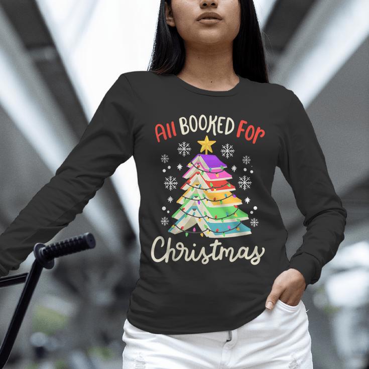 All Booked For Christmas Book Lovers Xmas Tree Women Unisex Long Sleeve T-Shirt