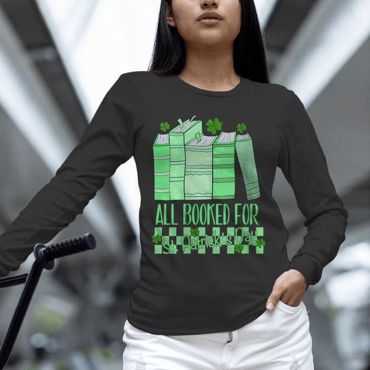 All Booked For St Patrick's Day Book Lover Lucky Shamrock Unisex Long Sleeve T-Shirt