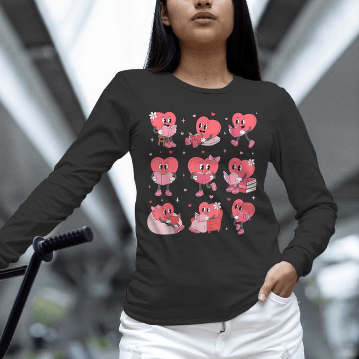 All Booked For Valentine Book Teacher Kids Girls Boys Unisex Long Sleeve T-Shirt