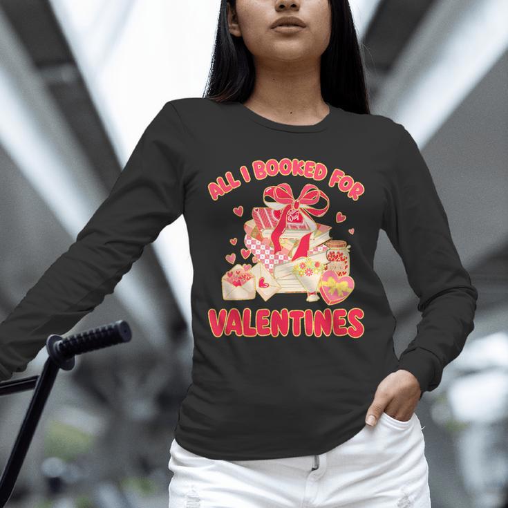 Booked For Valentine Books Lover Bookworm Librarian Teacher Unisex Long Sleeve T-Shirt