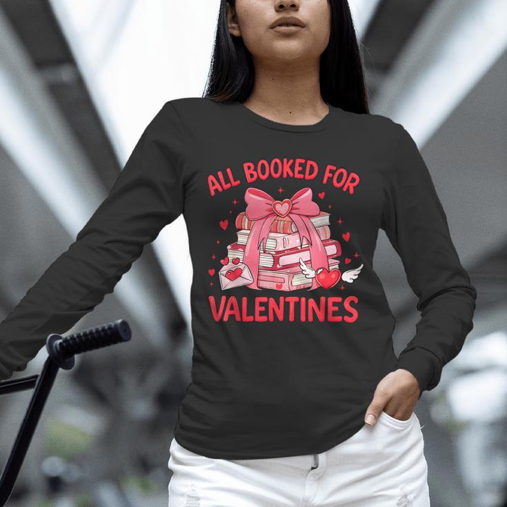 All Booked For Valentine Bow Books Lover Teacher Girl Women Unisex Long Sleeve T-Shirt All Booked For Valentine Bow Books Lover Teacher Girl Women Unisex Long Sleeve T-Shirt
