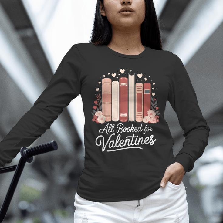All Booked For Valentines Book Lovers Hearts Unisex Long Sleeve T-Shirt