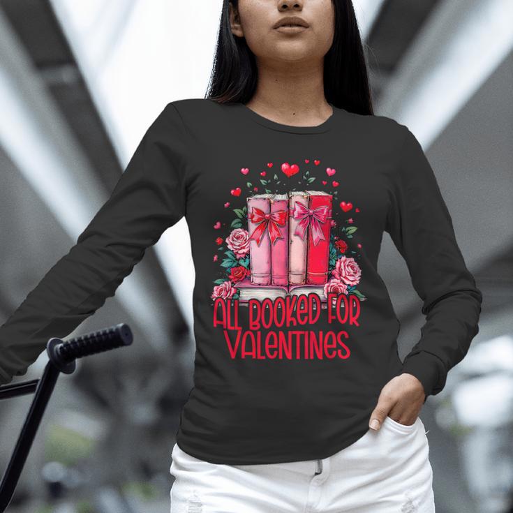 All Booked For Valentines Book Lovers Teacher Valentines Unisex Long Sleeve T-Shirt