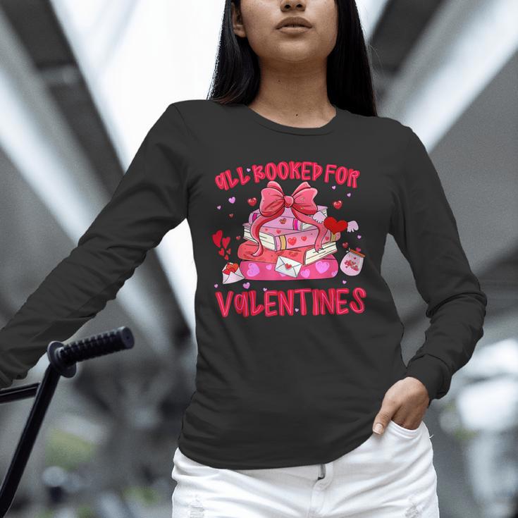 All Booked For Valentines Coquette Bow Book Valentine Day Unisex Long Sleeve T-Shirt All Booked For Valentines Coquette Bow Book Valentine Day Unisex Long Sleeve T-Shirt