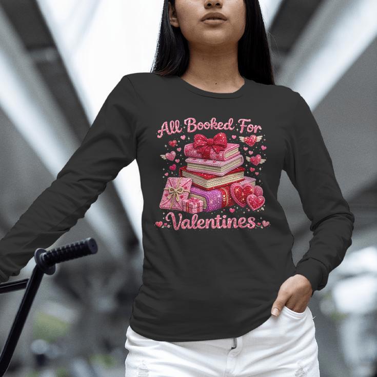 All Booked Valentine's Girly Teacher Coquette Love Unisex Long Sleeve T-Shirt All Booked Valentine's Girly Teacher Coquette Love Unisex Long Sleeve T-Shirt