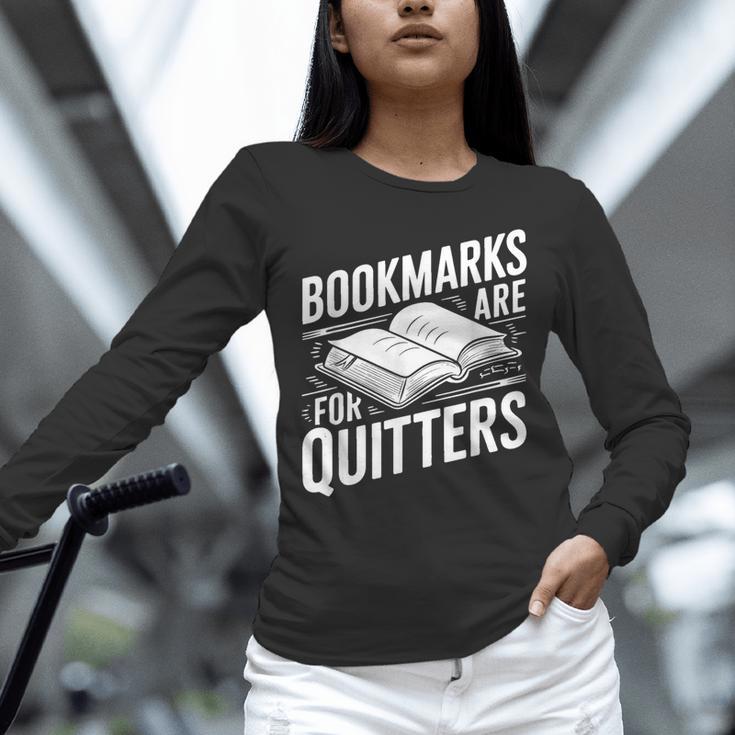 Bookmarks Quote Library Book Reader Unisex Long Sleeve T-Shirt