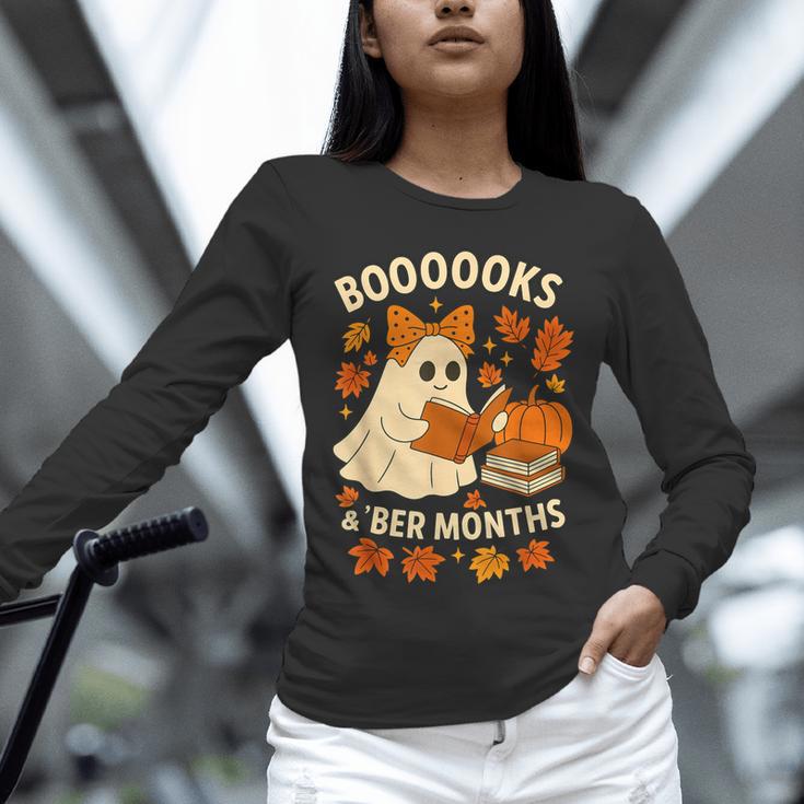 Books And BER Months Fall Librarian Reading Halloween Unisex Long Sleeve T-Shirt