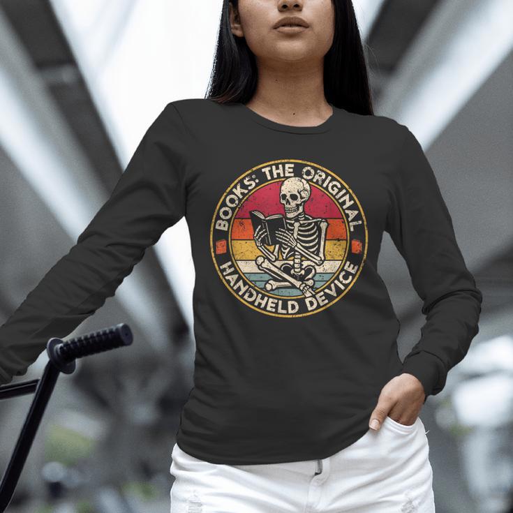 Books The Original Handheld Device Vintage Book Reading Unisex Long Sleeve T-Shirt