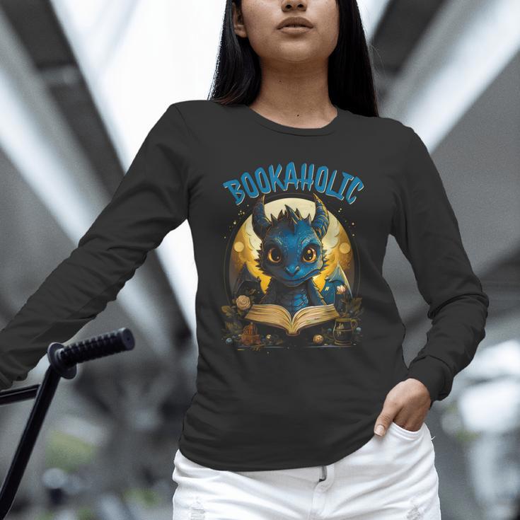 Books Quote Bookaholic Dragon Bookish Reading Unisex Long Sleeve T-Shirt Books Quote Bookaholic Dragon Bookish Reading Unisex Long Sleeve T-Shirt