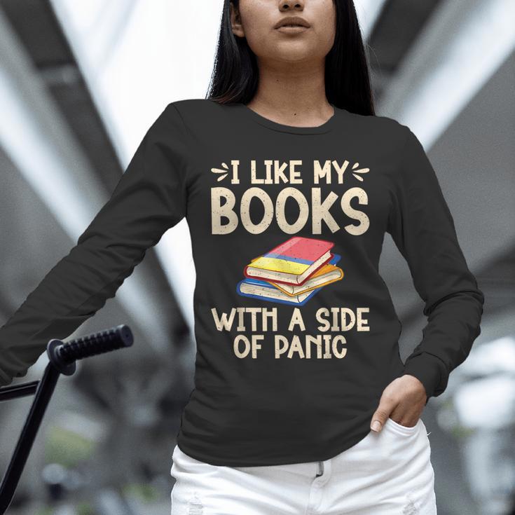 I Like My Books With a Side Of Panic Thriller Unisex Long Sleeve T-Shirt