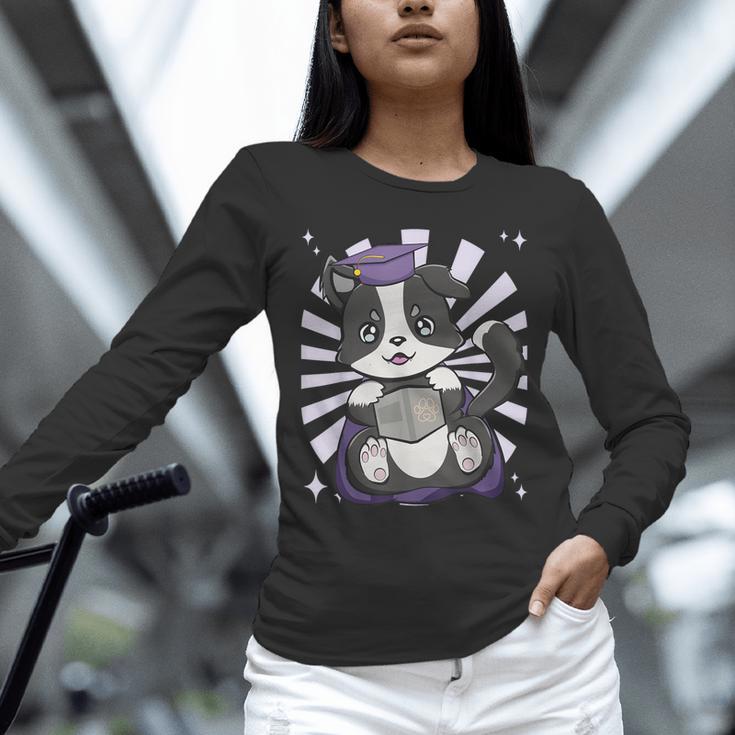 Border Collie Dog Lover Cute Anime School Graduation Men Women Kids Unisex Long Sleeve T-Shirt