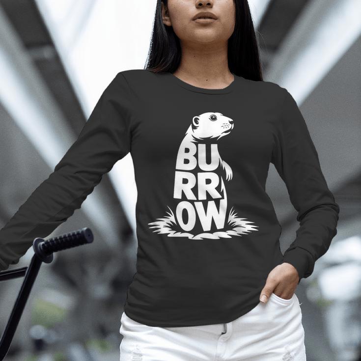 Burrow Prairie Dog Word Art Introvert Nature Retreat Men Women Kids Unisex Long Sleeve T-Shirt Burrow Prairie Dog Word Art Introvert Nature Retreat Men Women Kids Unisex Long Sleeve T-Shirt