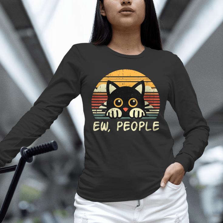 Cat Eww People Introvert Meme Women Men Kids Unisex Long Sleeve T-Shirt Cat Eww People Introvert Meme Women Men Kids Unisex Long Sleeve T-Shirt