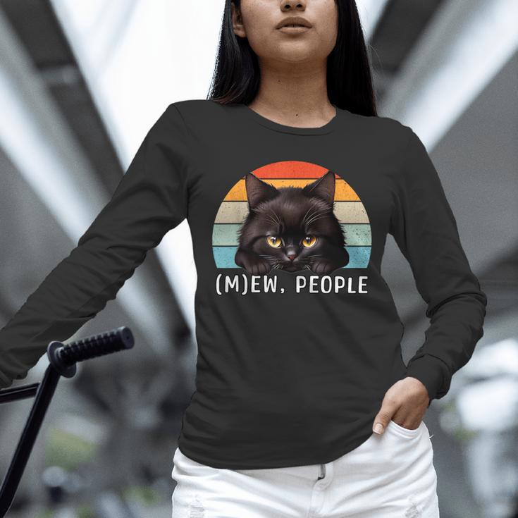 Cat Pun Introvert Anti Social Ew People Kitty Unisex Long Sleeve T-Shirt