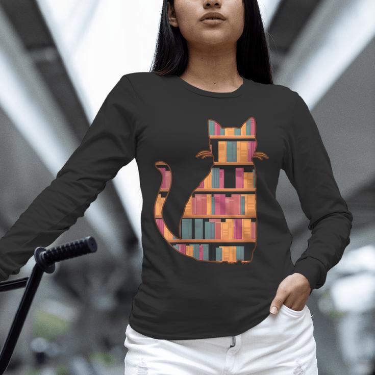 Cats Reading Books Librarian Library Readers Unisex Long Sleeve T-Shirt