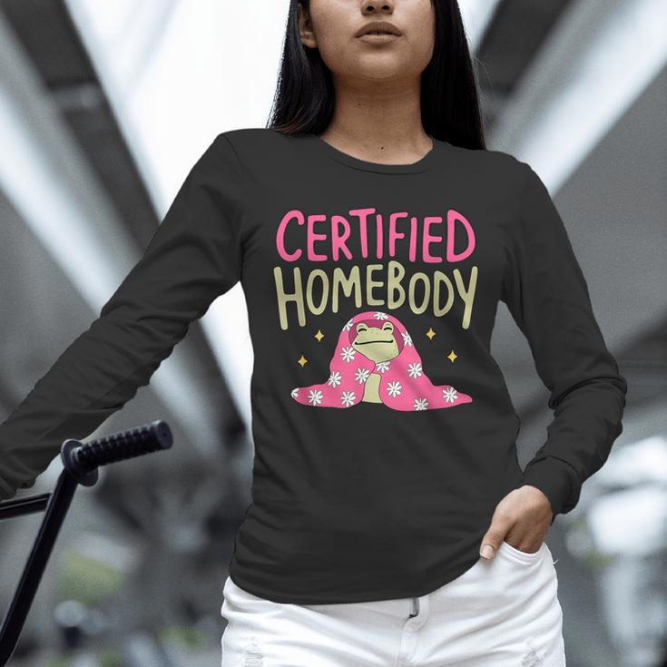 Certified Homebody Trendy Frog Introvert Unisex Long Sleeve T-Shirt Certified Homebody Trendy Frog Introvert Unisex Long Sleeve T-Shirt