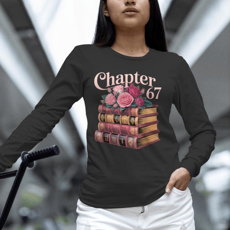 Chapter 67 Floral Book Stack Unisex Long Sleeve T-Shirt