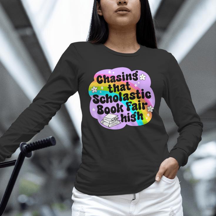 Chasing That Scholastic Book Fair High Book Lovers Unisex Long Sleeve T-Shirt Chasing That Scholastic Book Fair High Book Lovers Unisex Long Sleeve T-Shirt