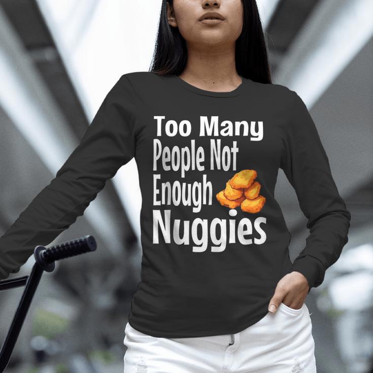 Chicken Nugget Saying Introvert Nuggie Foodie Food Unisex Long Sleeve T-Shirt