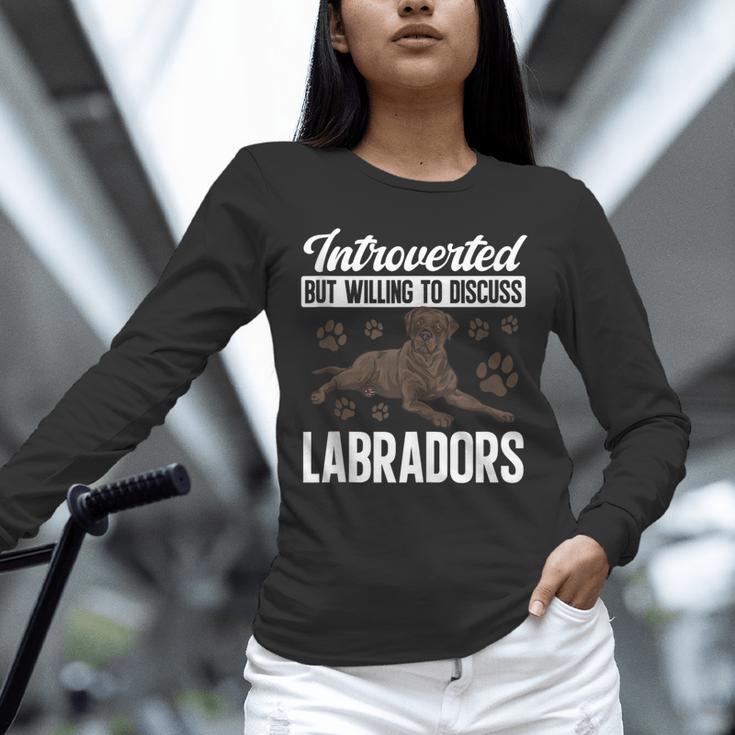 Chocolate Lab Dog Introvert Chocolate Labrador Retriever Unisex Long Sleeve T-Shirt Chocolate Lab Dog Introvert Chocolate Labrador Retriever Unisex Long Sleeve T-Shirt