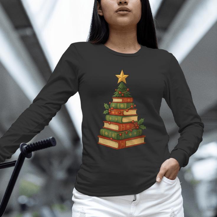 Christmas Book Tree Bookshelf Holiday For Readers Librarians Unisex Long Sleeve T-Shirt Christmas Book Tree Bookshelf Holiday For Readers Librarians Unisex Long Sleeve T-Shirt