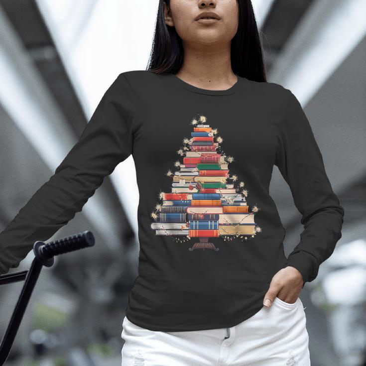 Christmas Tree Book Bookworm Unisex Long Sleeve T-Shirt