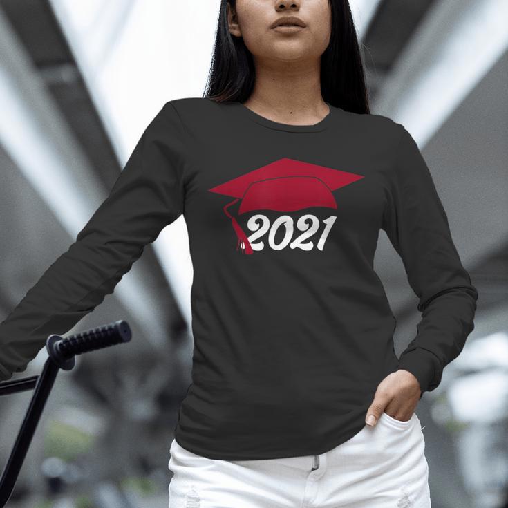 Class Of 2021 Burgundy Regalia Graduation Unisex Long Sleeve T-Shirt