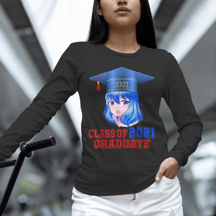 Class Of 2021 Graduate Kawaii Anime Girl School Graduation Unisex Long Sleeve T-Shirt