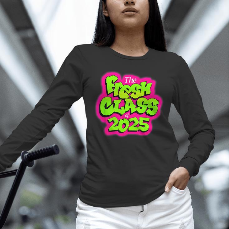 Class Of 2025 Senior Fresh 90s TV Style Retro Graduation Unisex Long Sleeve T-Shirt