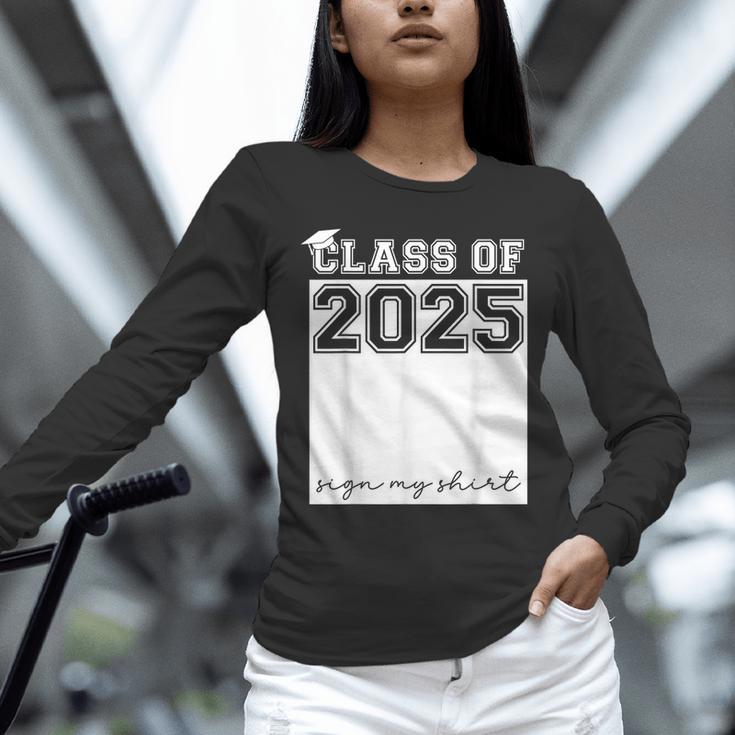 Class Of 2025 Sign My Shirt Senior 2025 Graduation Unisex Long Sleeve T-Shirt
