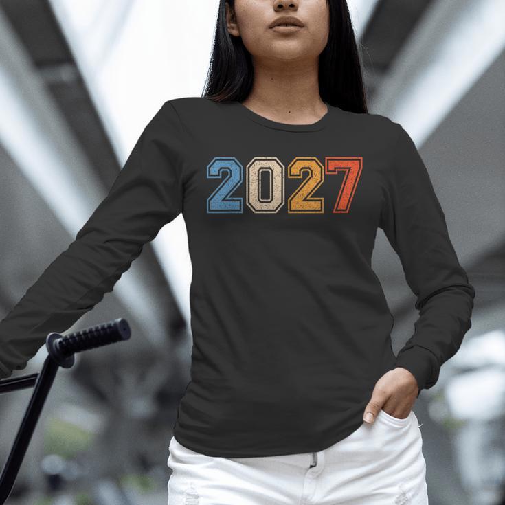 Class Of 2027 Graduate Shirts For Men Women Graduation Retro Unisex Long Sleeve T-Shirt