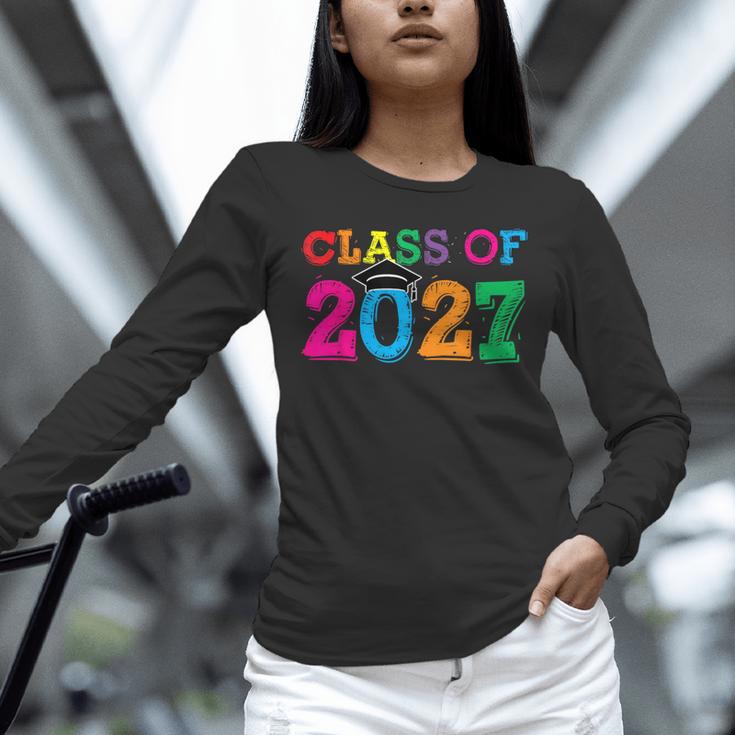 Class Of 2027 Shirt For Boys And Girls Fun 2027 Graduation Unisex Long Sleeve T-Shirt