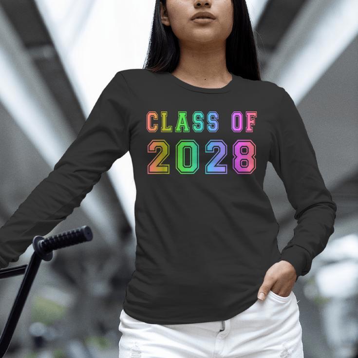 Class Of 2028 High School Graduation Date GraduateShirt Unisex Long Sleeve T-Shirt